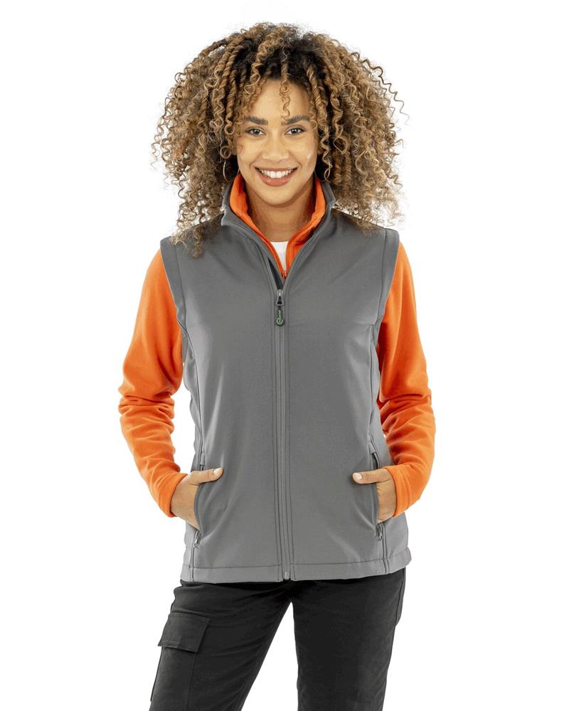 RS902F Result - R902F - LADIES RECYCLED 2 LAYER PRINTABLE SOFTSHELL BODYWARMER - Image 1