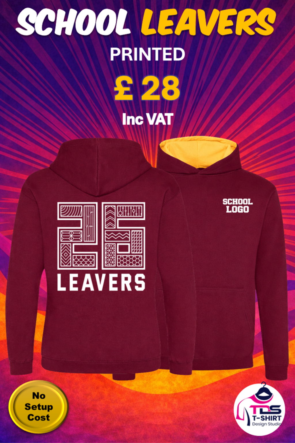 SCHOOL JH003B MAIN IMAGTE School Leavers Hoodie JH003B (1pc) - Image 1