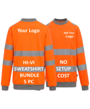 5 X Hi-Vis Regatta Sweatshirt Workwear Bundle RG219 - Image 2