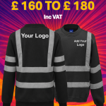 5 X  Hi-Vis Yoko Sweatshirt Workwear Bundle YK030