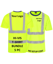5 X Hi-Vis Pro RTX T-shirt Workwear Bundle RX720 - Image 2