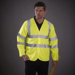 Yoko - YK007 - HI-VIS LONG SLEEVE WAISTCOAT