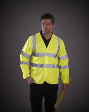 Yoko - YK007 - HI-VIS LONG SLEEVE WAISTCOAT