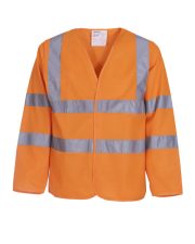 Yoko - YK007 - HI-VIS LONG SLEEVE WAISTCOAT - Image 3