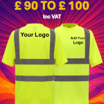 5 X  Hi-Vis Yoko T-shirt Workwear Bundle YK025